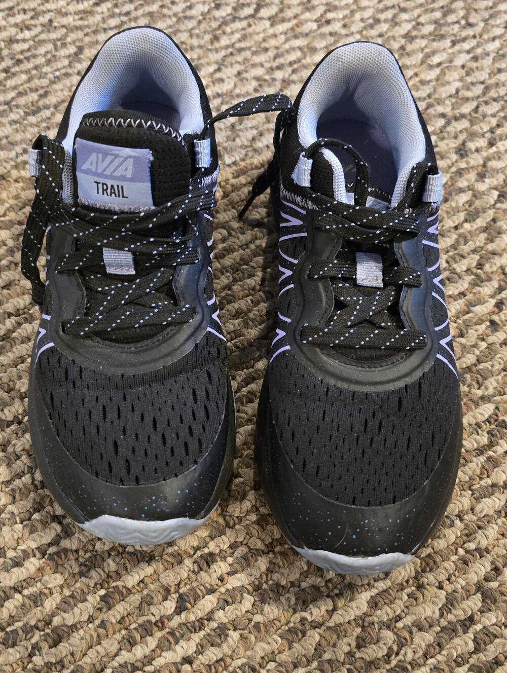 Avia Kids Black Sneakers with Light Purple Accents